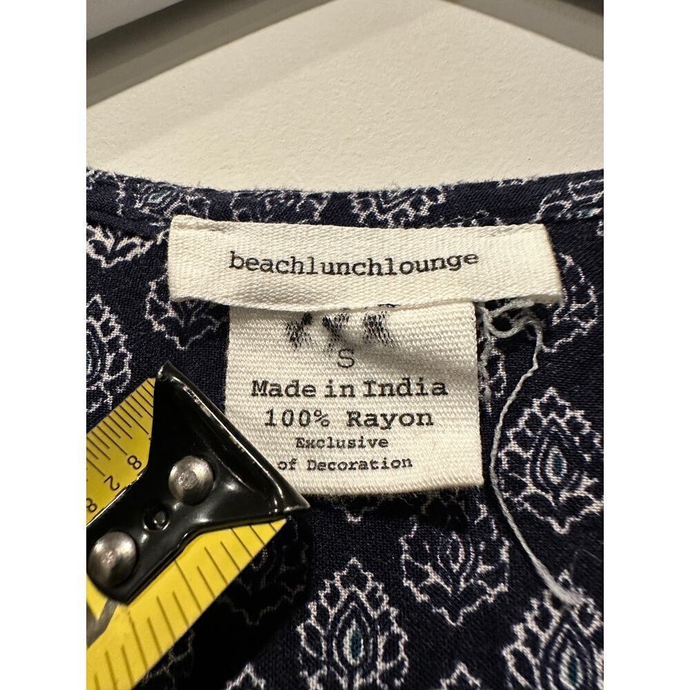 Beachlunchlounge Size Small Dress Vacation Boho Paisley Tassel Aquamarine Casual - Picture 7 of 10